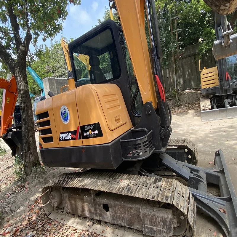 used Micro excavator 6ton Sany 60 Wholesale boutique second hand wheel machine used excavator mini 6ton sany 60 for sale