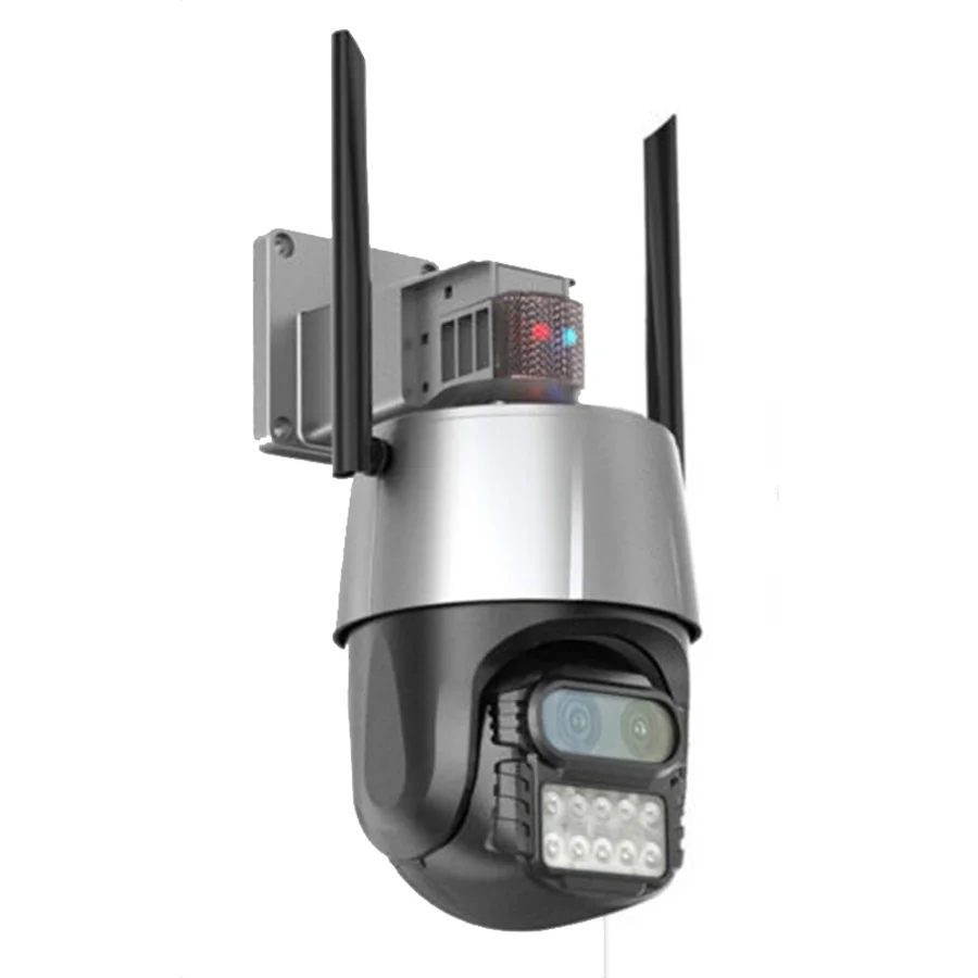 Icsee 4.5 inch Dual Lens full HD 360 degree 8X hybrid Zoom Wireless ip camera 8MP support WIFI AP hotspot network PTZ Camera 4k