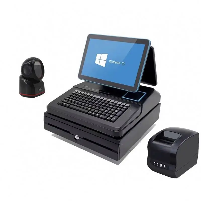 Cheap price all in one Pos Terminal Receipt Windows 7/10 system Cashier Machine Touch Pos System Android Tablet Cash Register