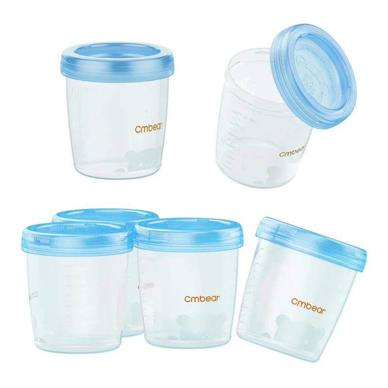Cmbear breast milk  storage cups  with package set (6pcs/set)