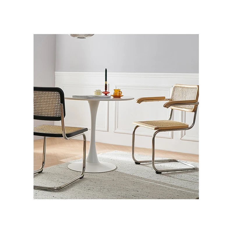 High quality of rattan dinning chairs with stainless steel frame