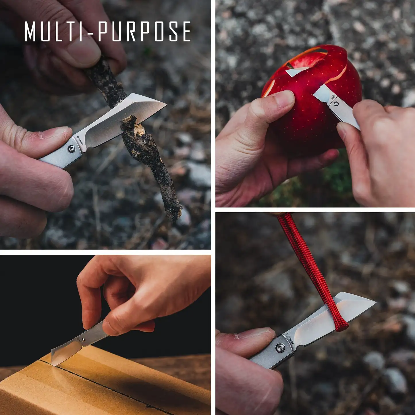 Outdoor Breaker Rope Cutter Camping Hunting Survival Activities Folding Pocket Knife S(4szies)