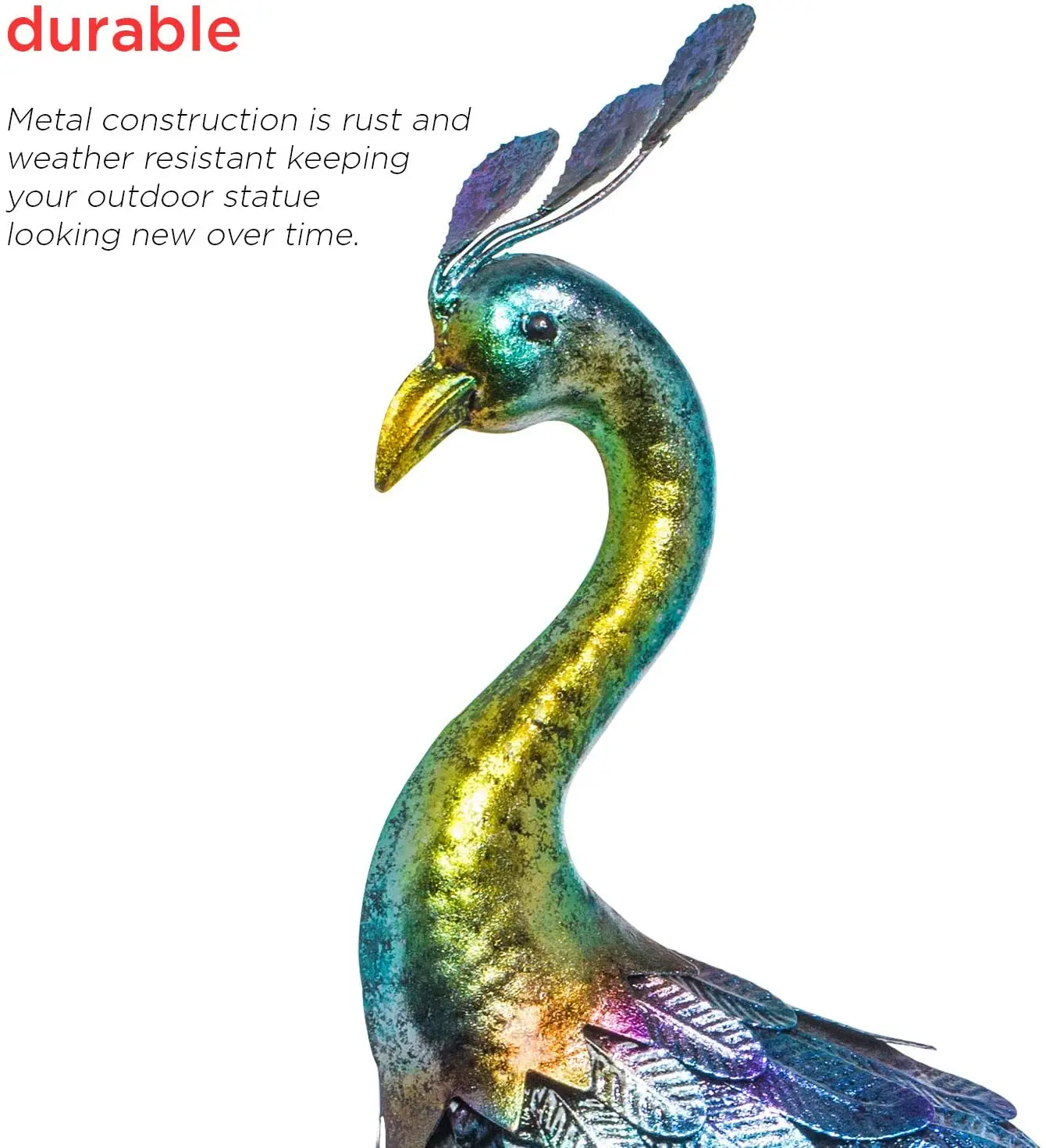 New Product High Quality Wholesale Handmade Garden Decor Yard Art Metal Peacock Garden Decoration Outdoor