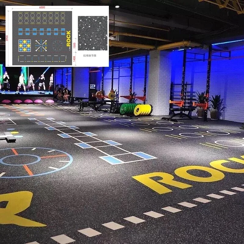 Weight room good quality gym noise reduction epdm rubber flooring