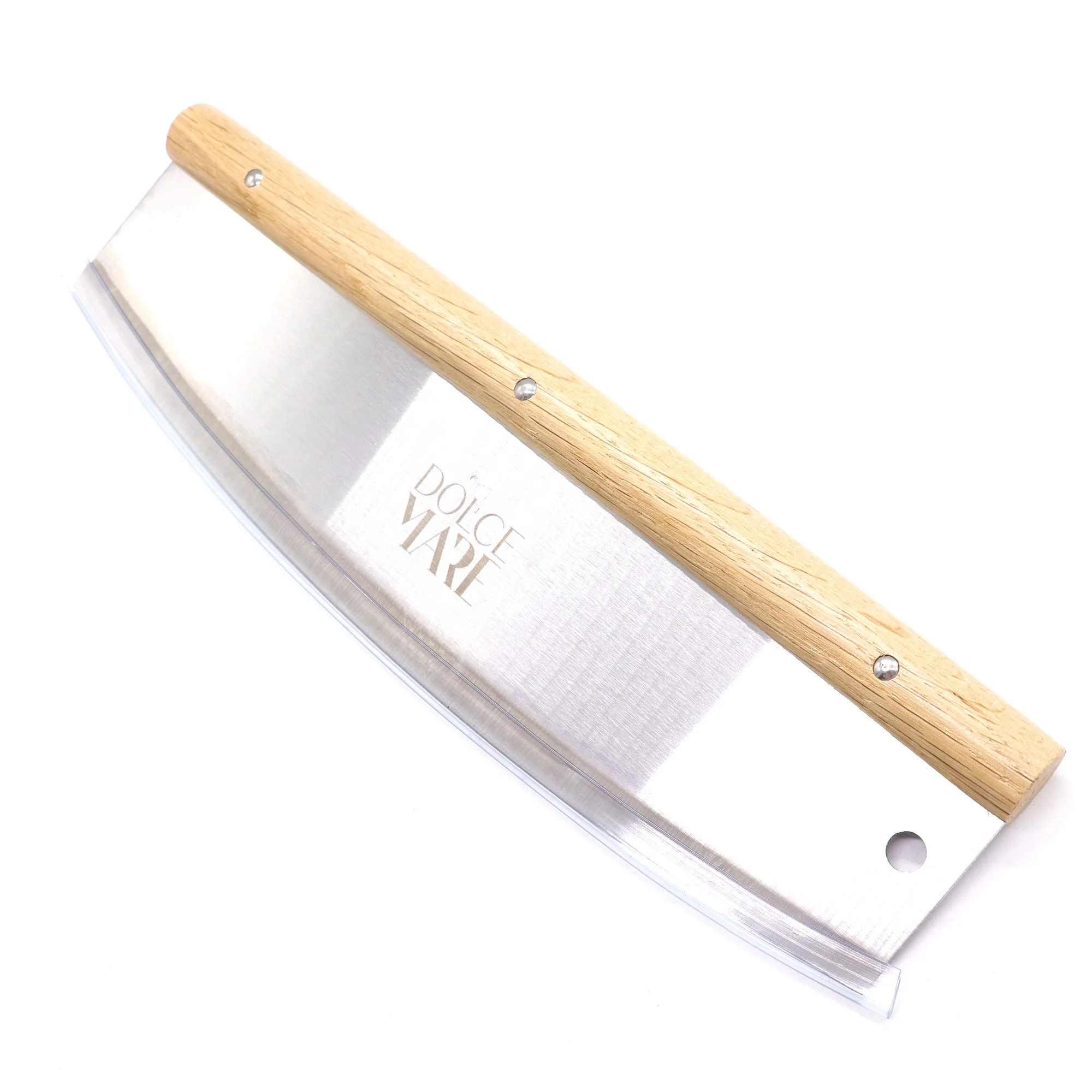 multi-purpose stainless steel sharp pastry dough  pizza scraper slicer knife divider chopper cutter for baking with wood handle