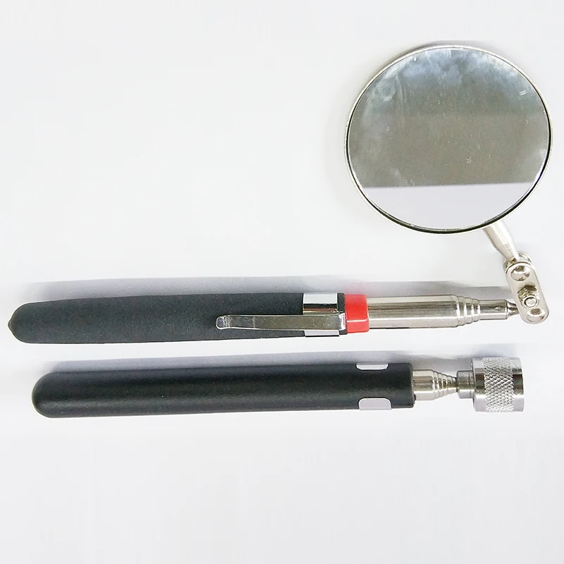 Stainless Steel Telescoping Magnetic Pick up Tool Set with Led Under Car Inspection Mirror with Led Lights