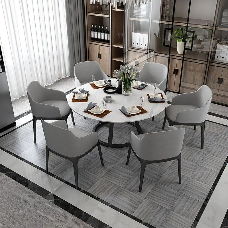 Euro Modern Luxury Easy Clean Kitchen Home Living Dining Room Hotel Restaurant Furniture White Small Round Marble Dining Table