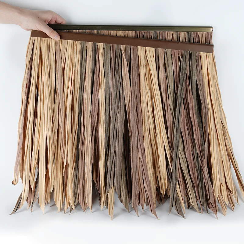 Discount artificial palm synthetic pvc thatch roof thailand roof thatch synthetic straw roof artificial thatch