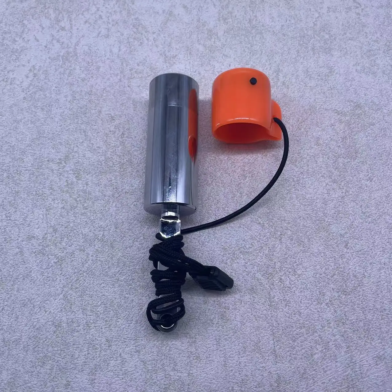 Scuba Rattle Stick Silver with Clip Diving Pointer Stainless Signal Loudest