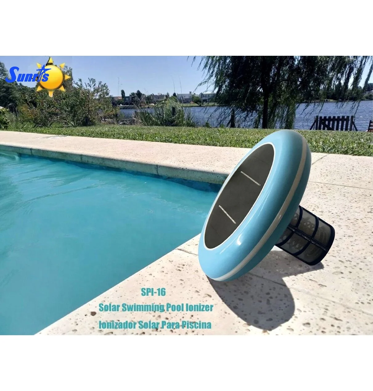 High Quality Swimming Pool Purification Floating Solar Ionizer Swimming Pool Cleaner Solar pool ionizer