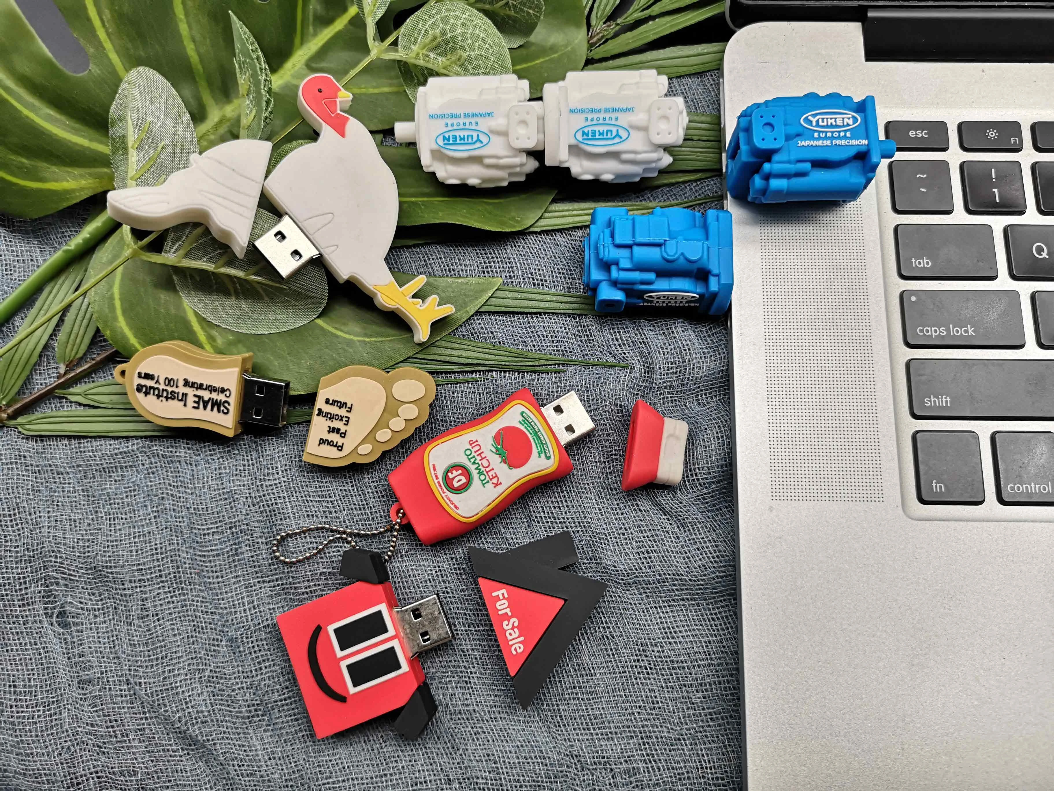 
New Arrival Eco-Friendly PVC Cartoon Foot Print USB Flash Drive Take Away Pen Drive High Speed USB 3.0 Promotional Gifts 