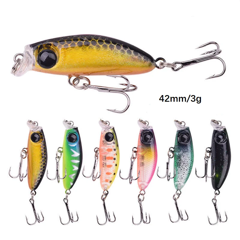 Factory wholesale Mini 8 colors 42mm 3g Fishing Bait With Fishing Hook lure