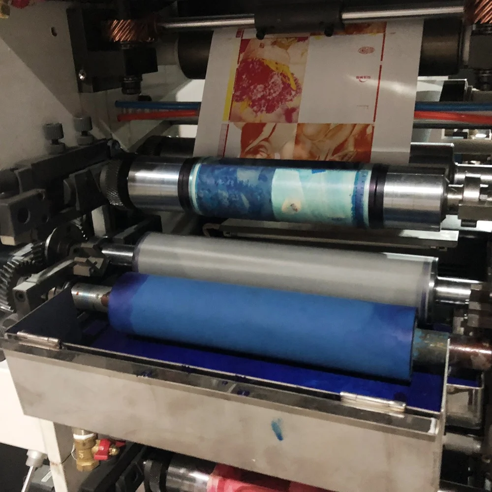 HJRY-320 1+3+5 9 Color Hot Stamping Flexo Printer Three Tower Doctor Blade Flexographic Printing Machine