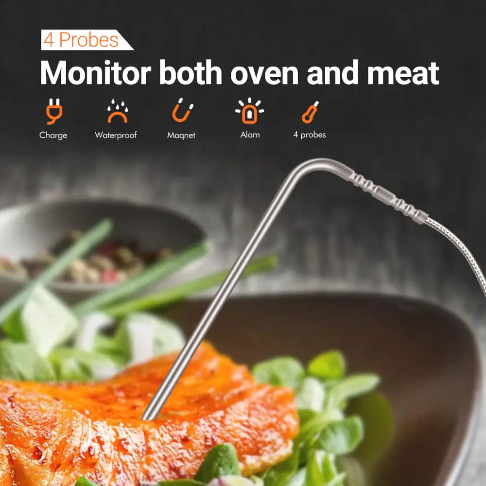 
IBBQ-4T meat thermomerters wifi food thermometer 