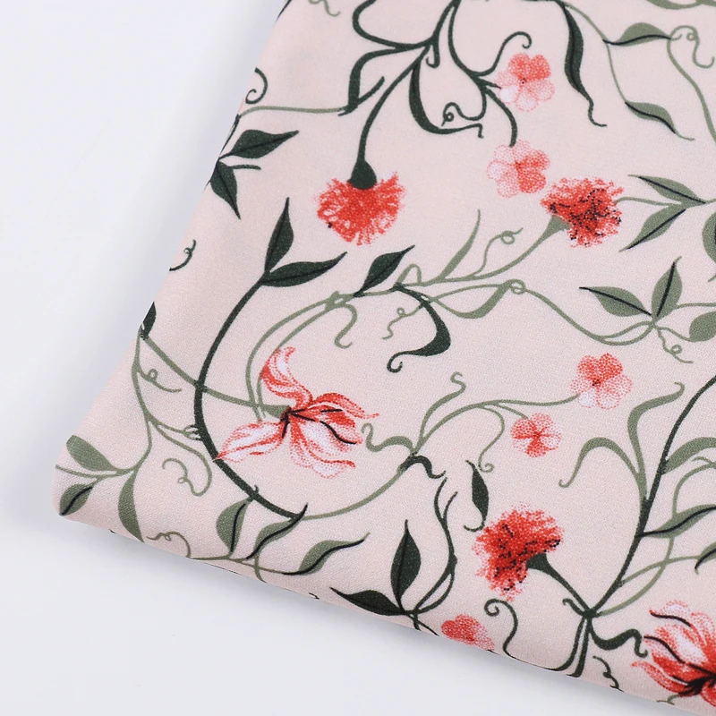 Женская ткань FANXIE с принтом, ткань для платья, состав материала T / SP 98 / 2%