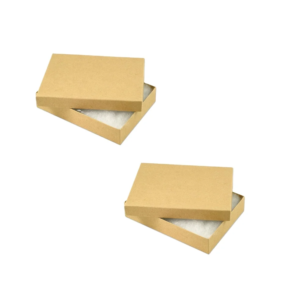 3X2X1 Wholesale Kraft Box Cotton Filled Cheap Jewelry Bracelet Boxes Christmas Gifts box