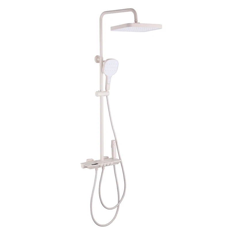 Luxury Wall Mounted Waterfall Smart Shower Set High Pressure Head Digital Thermostatic Piano Shower Sets