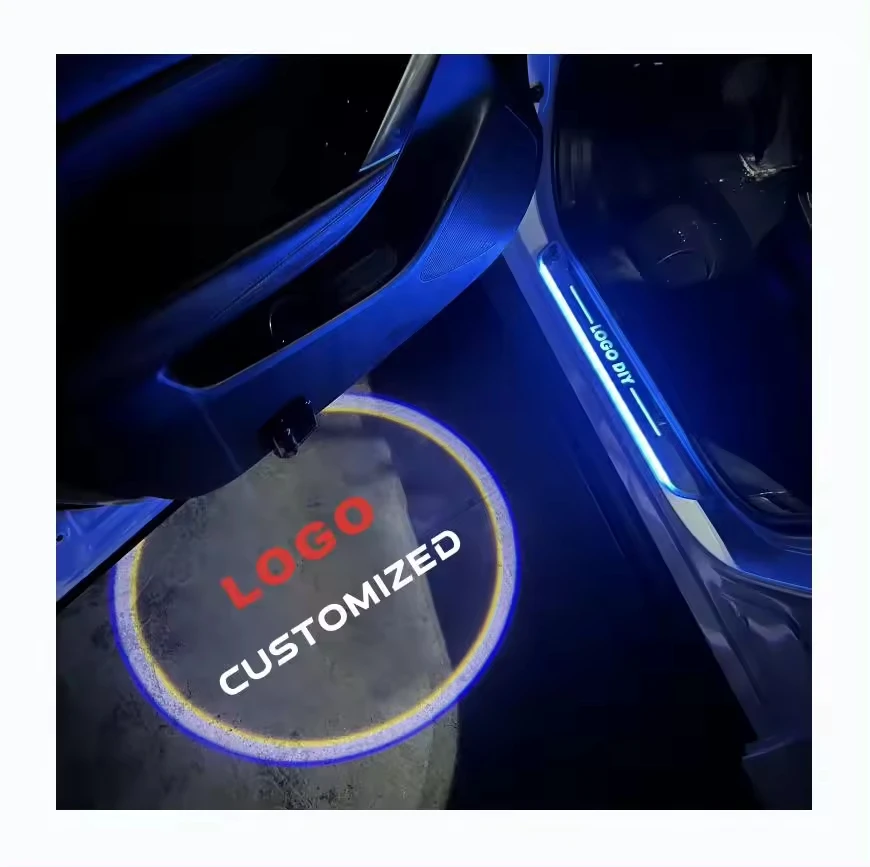 Car LED door lights, welcome lights, polite shadows, car doors, LED car logos, projection lights, custom