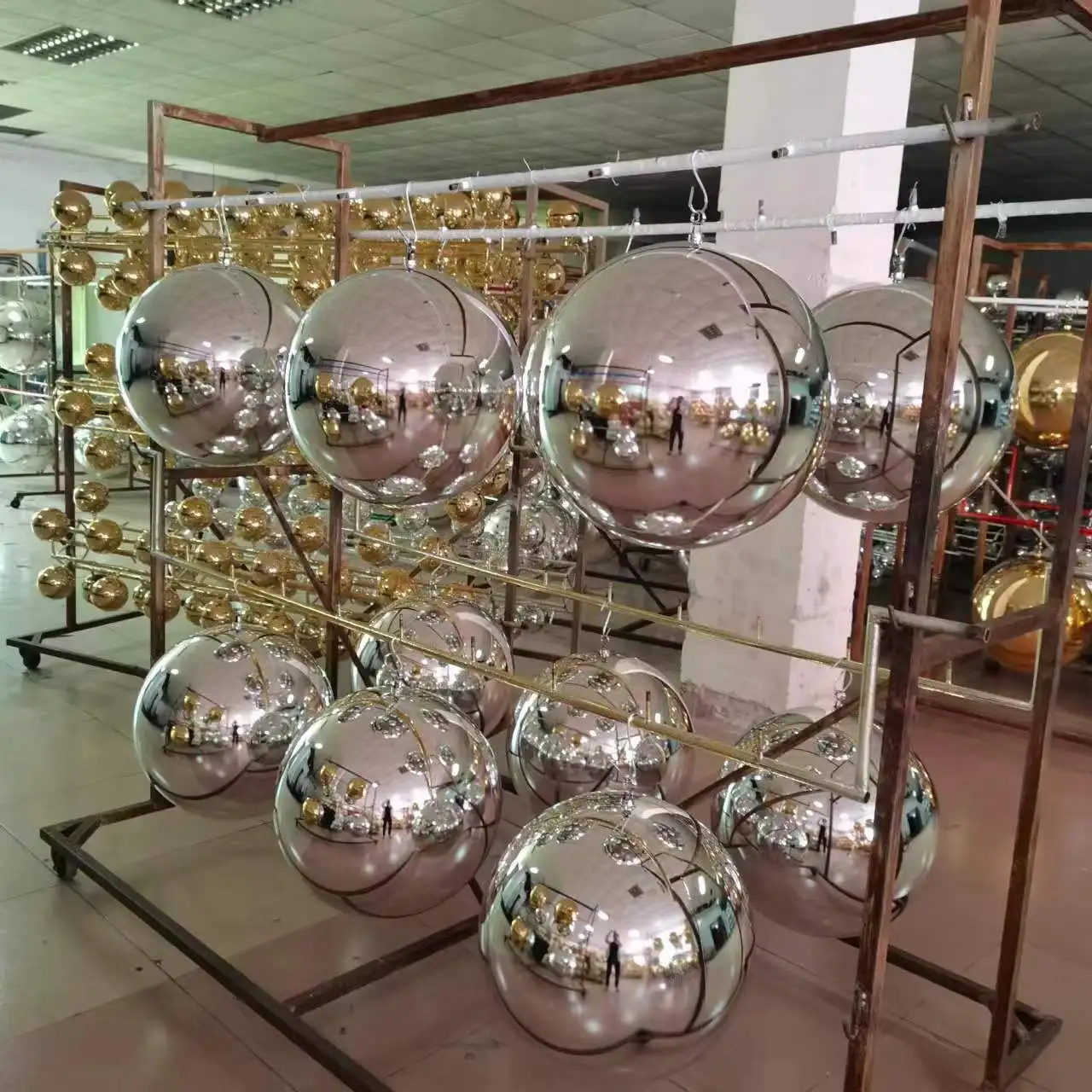 Wholesale 50-100CM large white embryo Christmas ball new thick PS material blowing DIY pendant plastic ball.