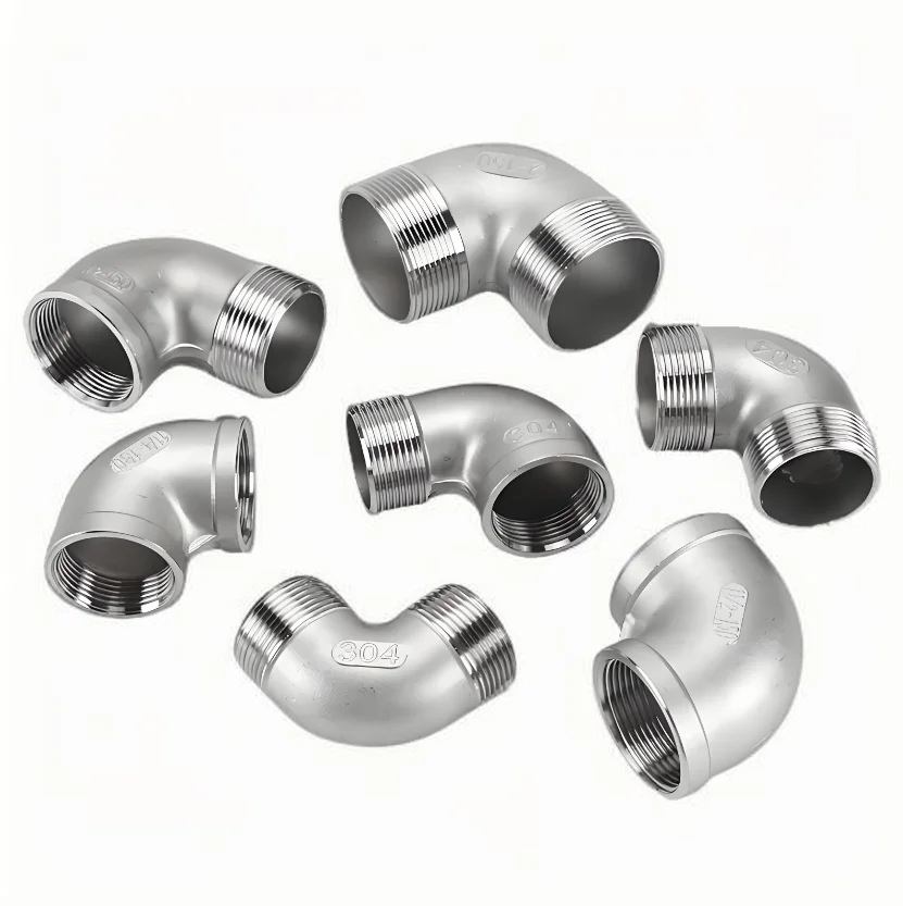 ASTM A105 Forged Carbon and Stainless Steel 90 45 Degree ELBOW with NPT Female Threaded ANSI B16.11 Compatible Pipe Fittings