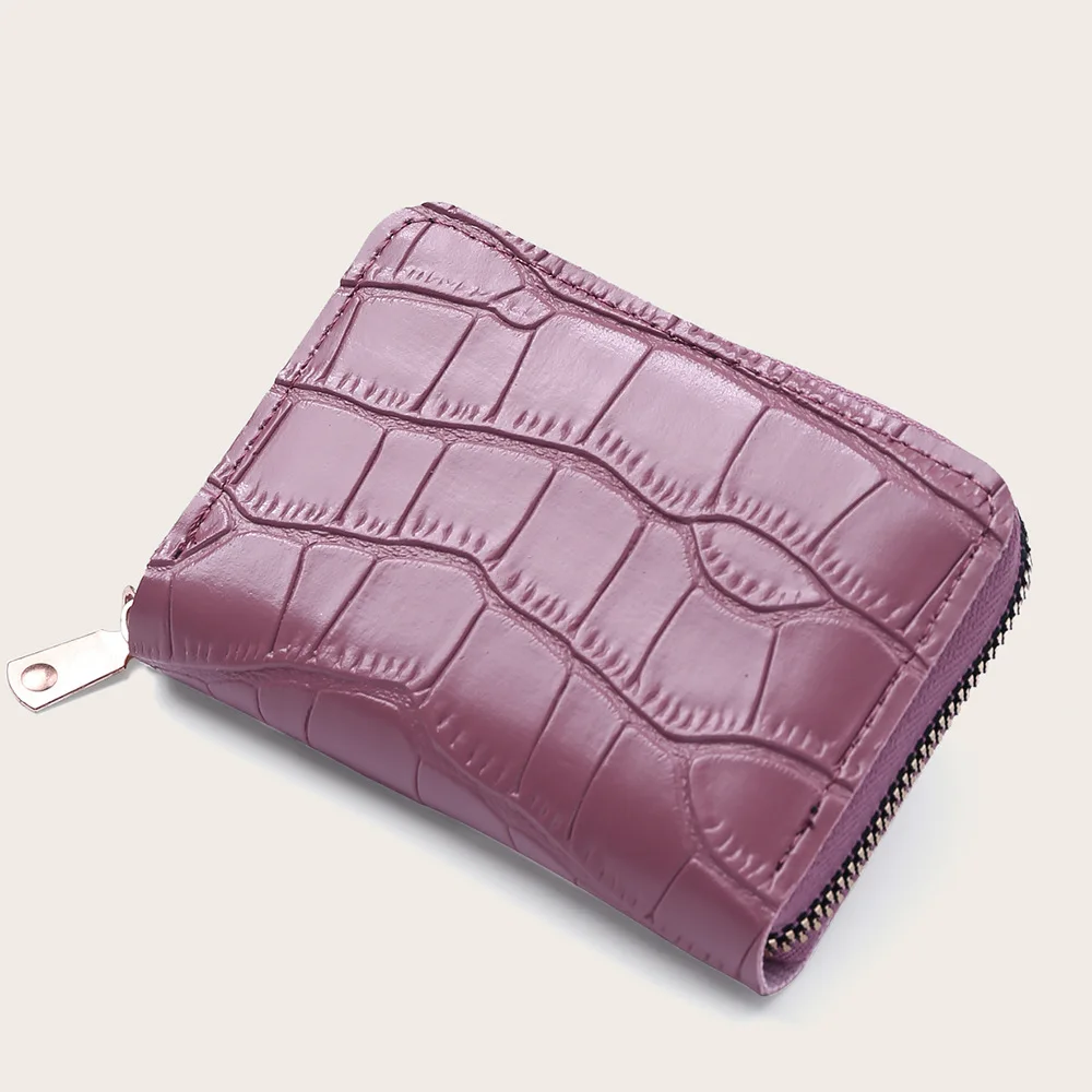 Wholesale card holder wallet women Crocodile multi card holder zipper wallet cardholder