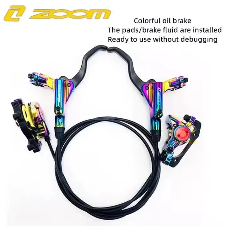 ZOOM HB-875 Rode Bike Colorful Oil Brake Hydraulic Line Pull Disc Brake Mountain Bike Bicycle Hydraulic Brake Parts