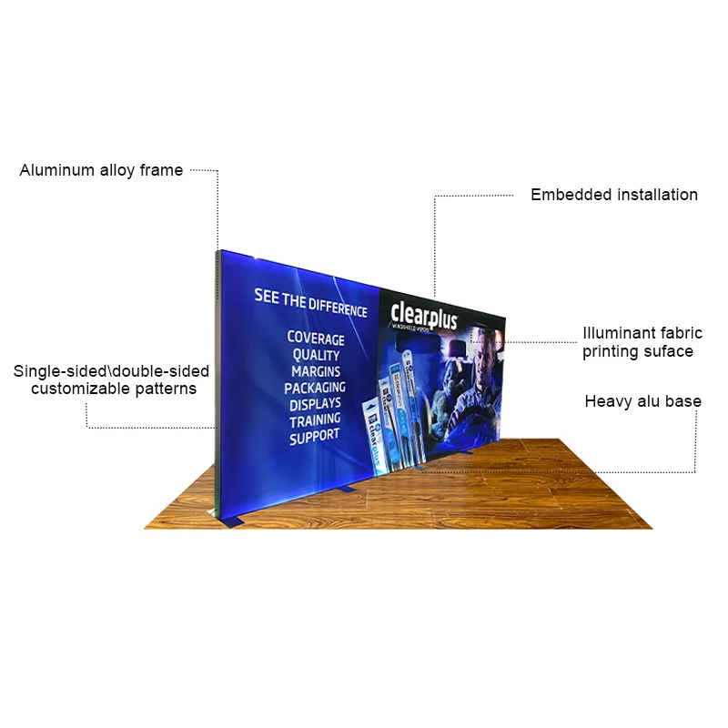 aluminum profile SEG frameless wall fabric lightbox frame backlit light box frame for advertising