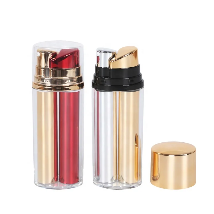 High Quality 30ml Double Wall Dual Chamber Two Pump Plastic Cosmetic Airless Bottle
