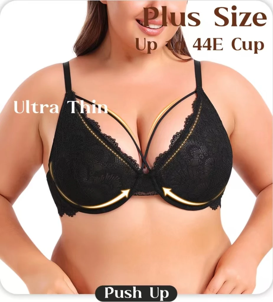 ultra thin underwire sexy lace women plus size bra for women
