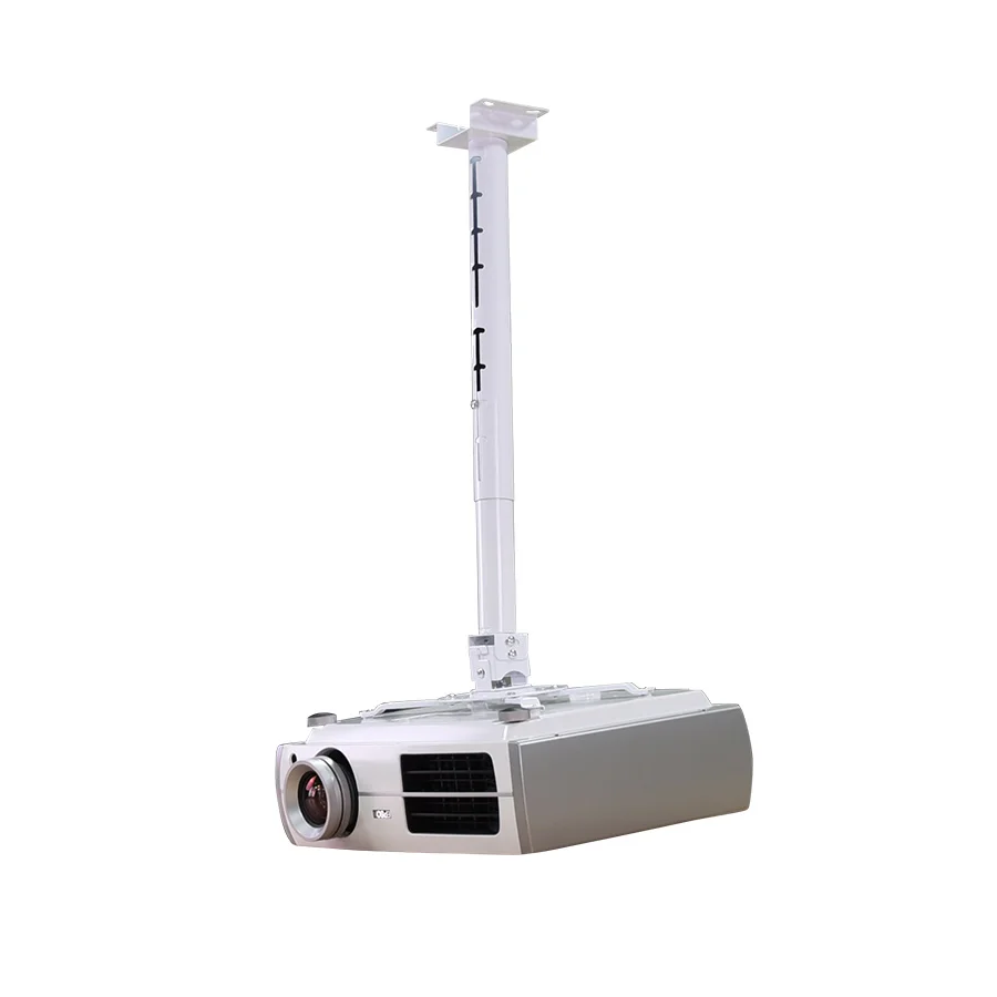 Projector Mount Wall or Ceiling Projection Mount Bracket with Adjustable Height 53-90cm and Extendable Arms Tilt Swivel Mount