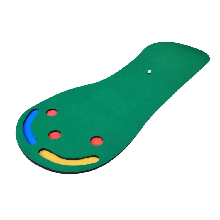 Wholesale Par 3 Mini Golf Game Indoor Portable Golf Putting Green Trainer Mat with Slope