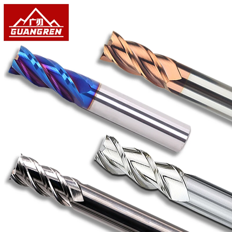 Factory Sales Cnc Tools Milling Cutter 4 Flutes End Mill  For Roughing And Finishing Fraise Carbur