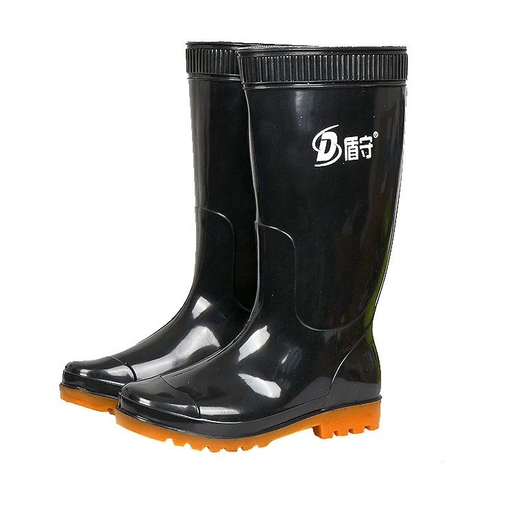 High Boots Black High Tube Factory Direct PVC Boots With Men Rain Boots