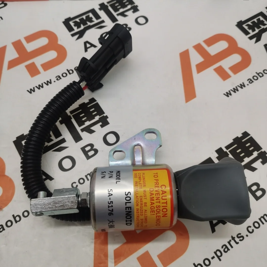 High Quality China Factory E17 E19 E20 Excavator Shutoff Solenoid 7000782 Engine Stop Solenoid