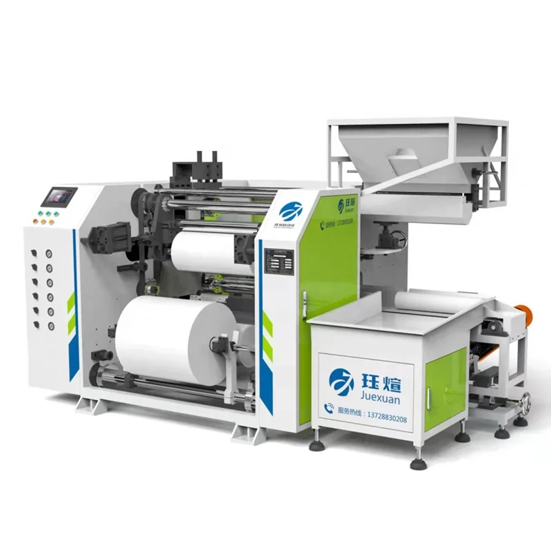 Stretch Film rewinder -500 Four-Station LLDPE Winding Film rewinder PE  Plastic Film Automatic Rewinding Machine