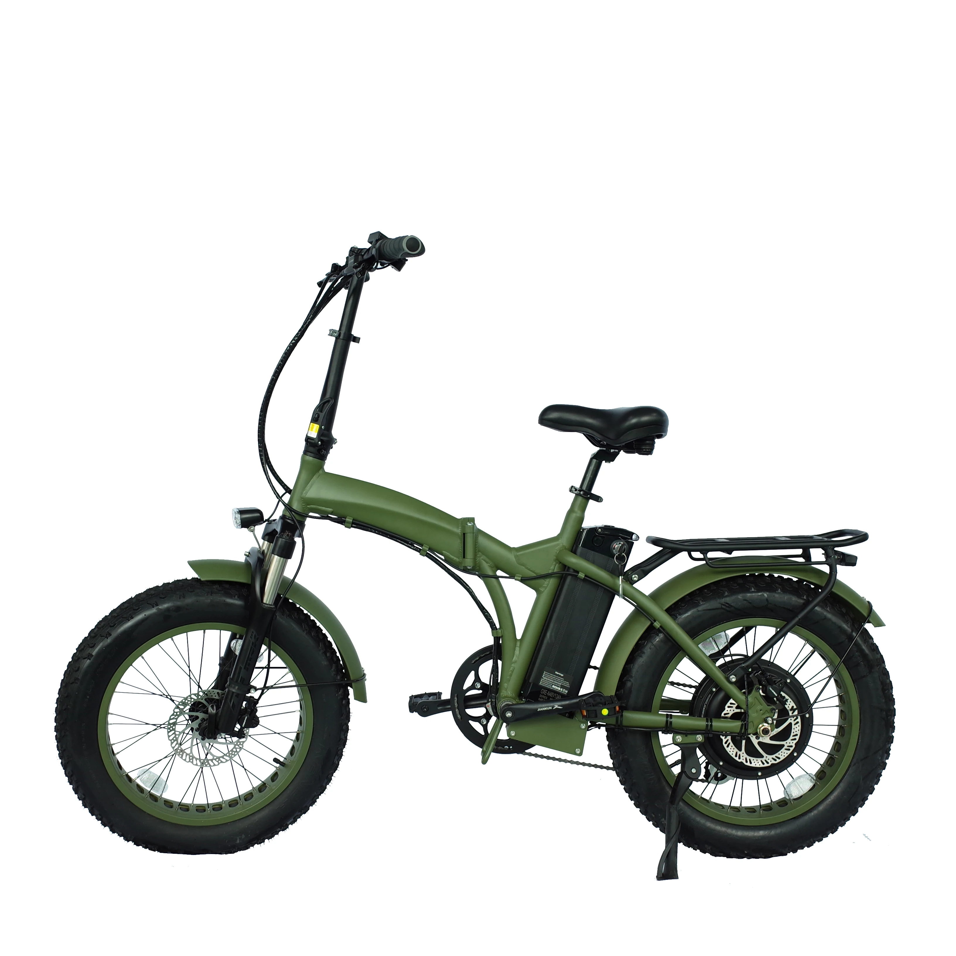 20*4.0 fat tire suspension folding electric bike with 1000W motor