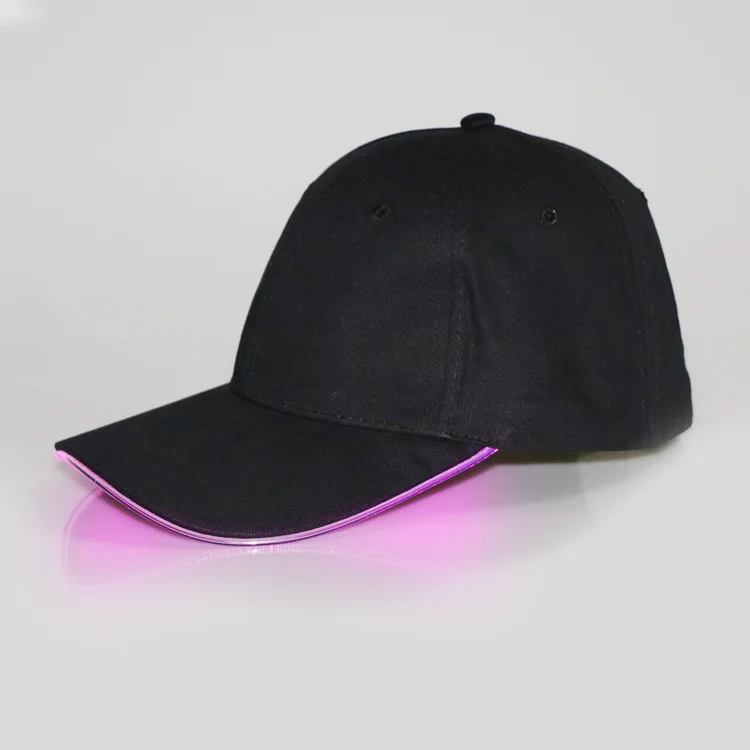 ALLCH New Hot Cotton Fashion Custom Logo RGB LED Holiday Baseball Cap Hat with Lights for Sports Promotional Party Club Luminous