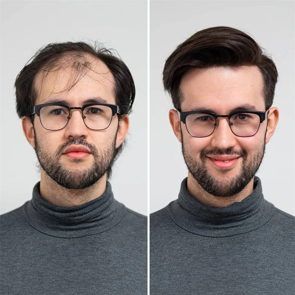 CA 100% Remy Brazilian Hair PU Around Lace Base Australia Toupee For Man Human Hair Wig