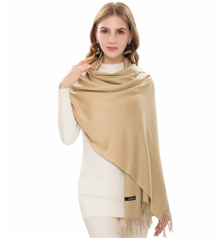 Hot Sale Wholesale Multicolor Women Winter Warm Wool Scarf Long Shawl Cashmere Scarf With Tassel