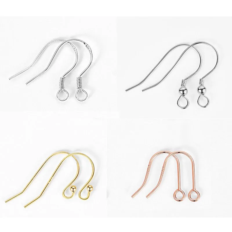 0.6/0.7mm Wholesale 925 Sterling Silver Earring Hook For Jewelry Accessories