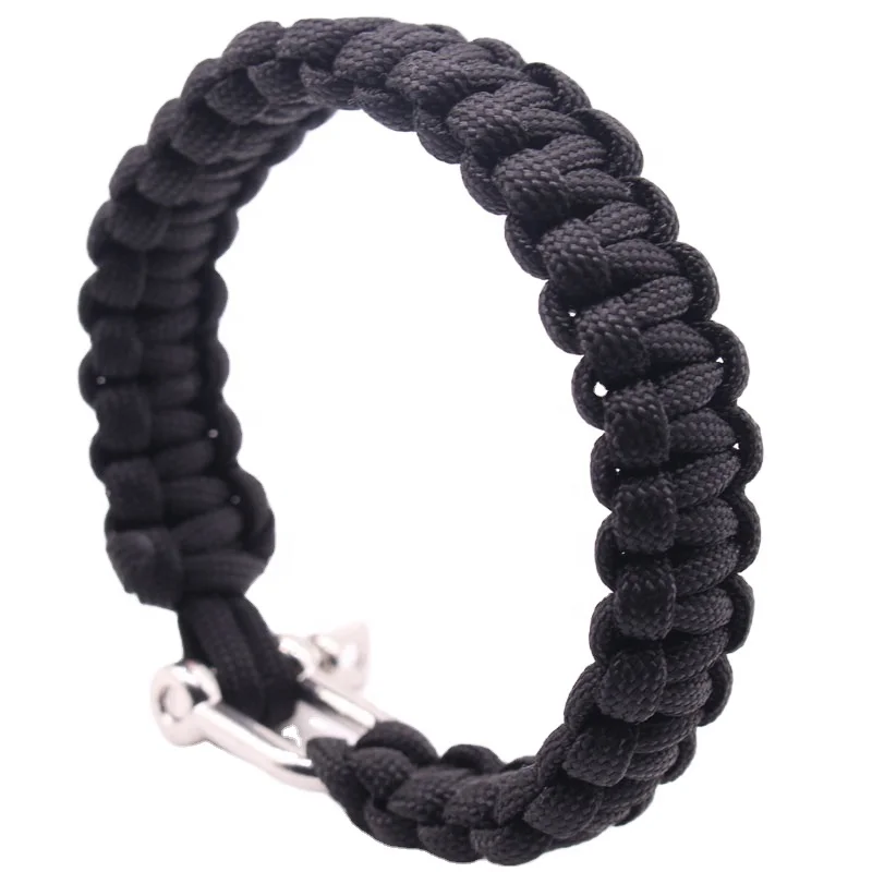 Camping belt adjustable stainless steel shackle suitable for outdoor survival bracelet