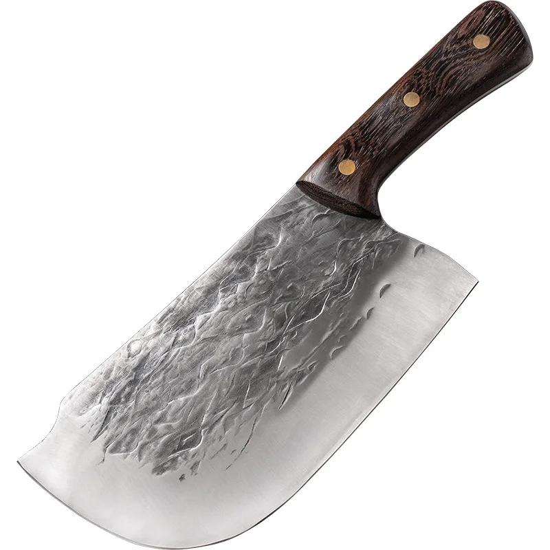 Dropshipping 2021 new Wenge wooden handle 8-inch kitchen knife Butcher knife for professional Chinese chefs