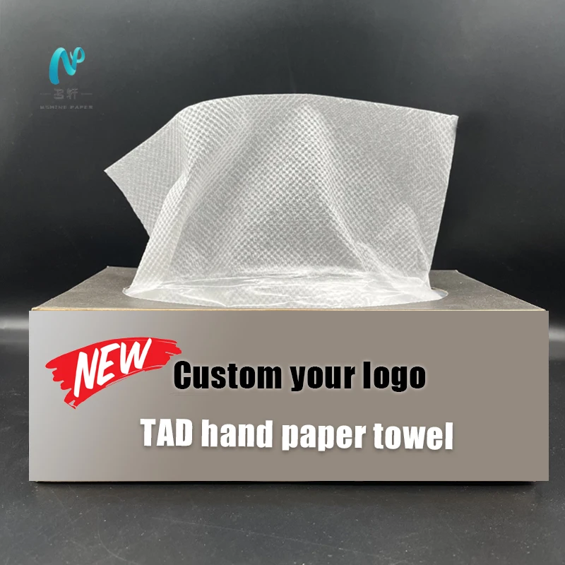 paper napkins manufactures ODM Wholesale Hot Sale Eco-friendly Absorbent TAD 1/2 Fold Hand Tissue v-fold paper napkins