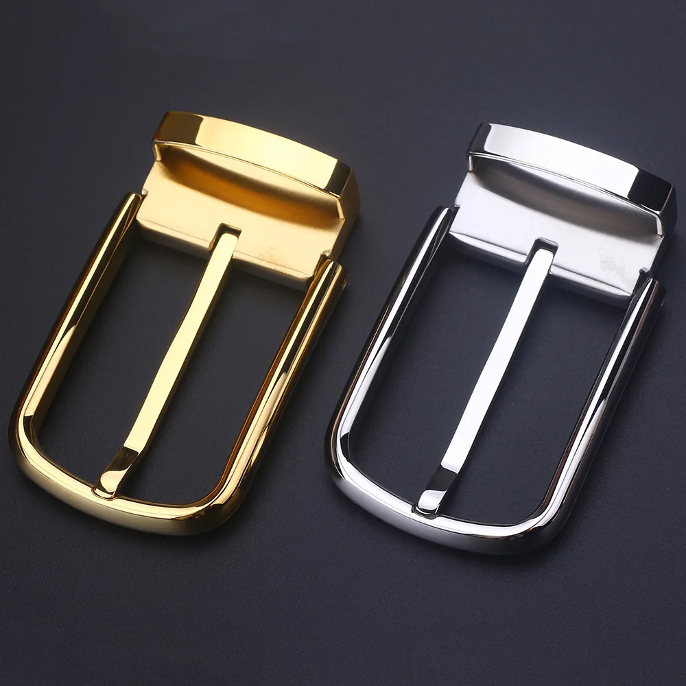 High Quality Pvd Plating 35mm/39mm Wide Stainless Steel Pin Buckle Luxury Pin Belt Buckles For Men