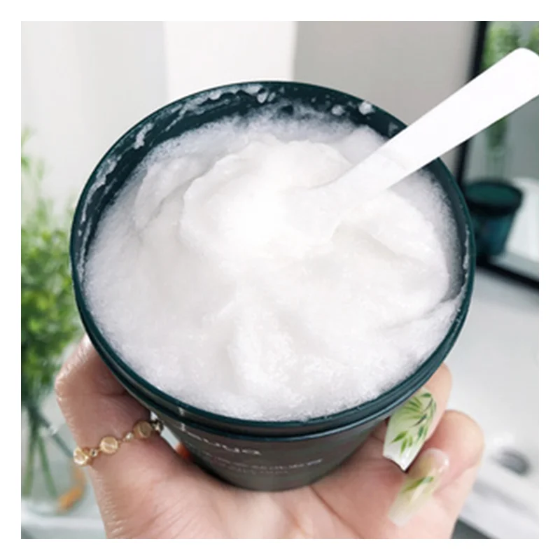 custom logo  Sea Salt Hair Wash Scalp Scrub Shampoo Exfoliating Hair Scrub Scrub Cream Centella Asiatica Sea Salt Shampoo