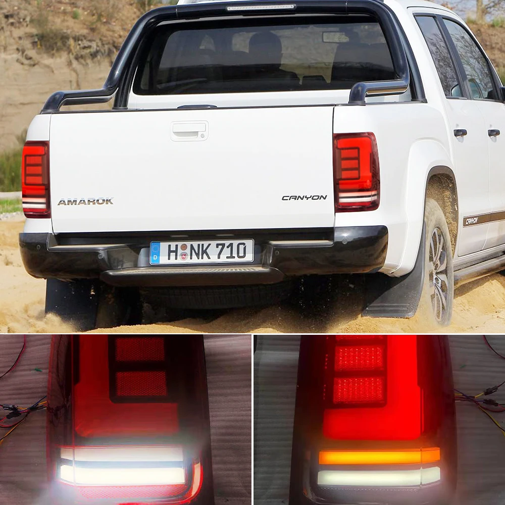  Car Styling LED Tail Light Red Rear Brake Lamp Warning For VW Amarok V6 UTE 2008 -