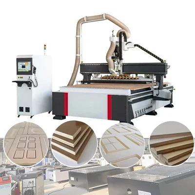 Leadshine Servo Motor ATC Spindle 55kw Cnc Machine Wood ATC Syntec 60we CNC Router for Wood 3 Head of Cutting