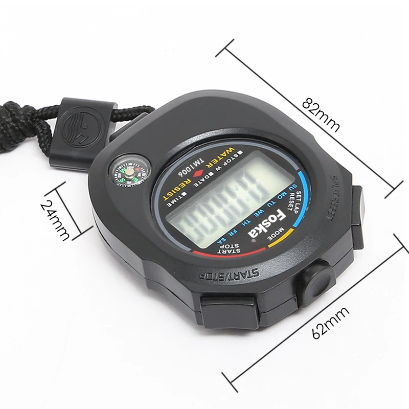 Foska ABS 100 second timing Water Resist Stopwatch with alarm clock