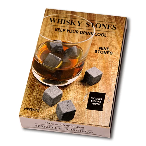 Whiskey stones sets gin stones chilling rocks whiskey cooling stones with paper gift box
