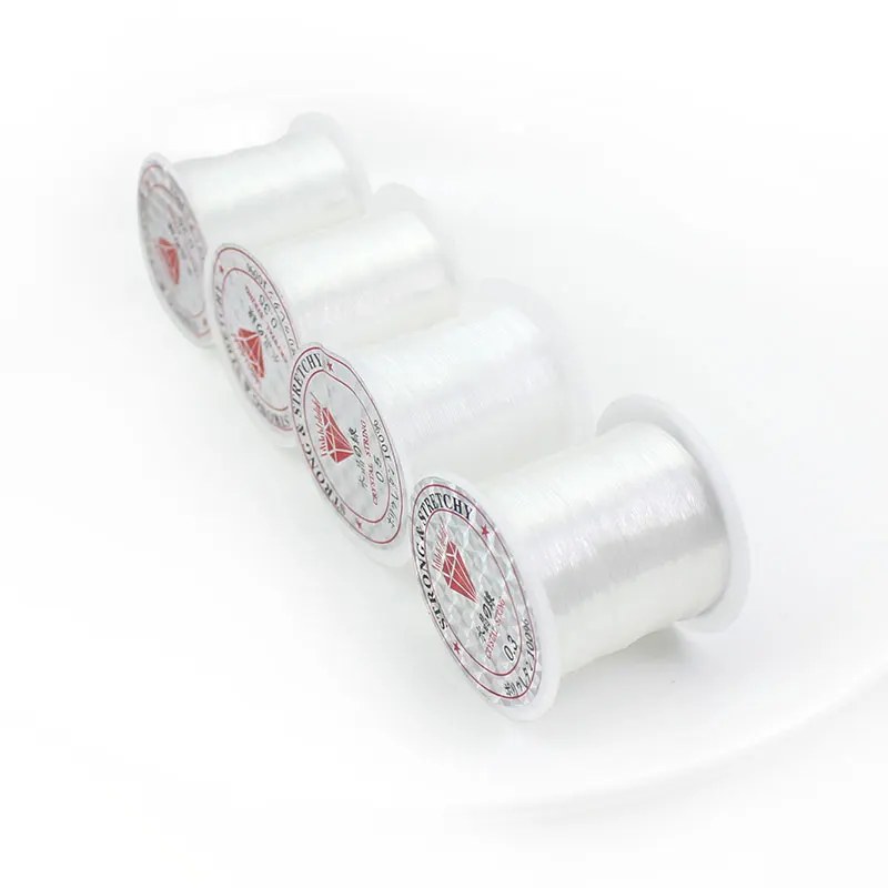 inelastic Jewelry Making Transparent Thread Non-Elastic Fishing Line Braided Round Wire Transparent Crystal Plastic Cord